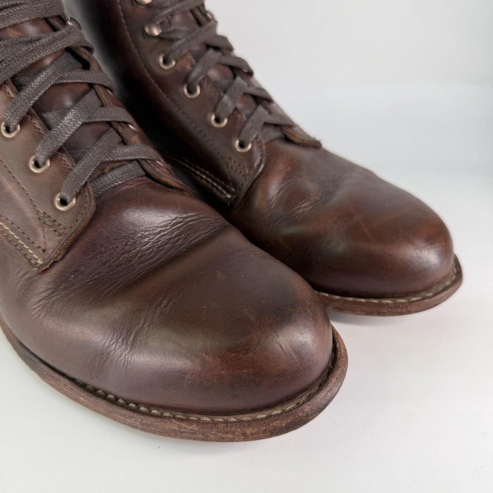 Wolverine 1000 Mile PLAIN TOE Classic Boot Havana Brown W990072 Men's 10.5 D USA - Picture 2 of 15